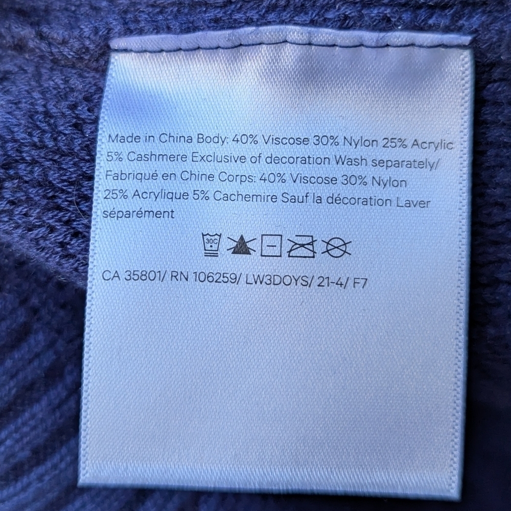 Lululemon Texture Play Crew Sweater Night Sea Blue Purple Size M/L - Picture 5 of 6